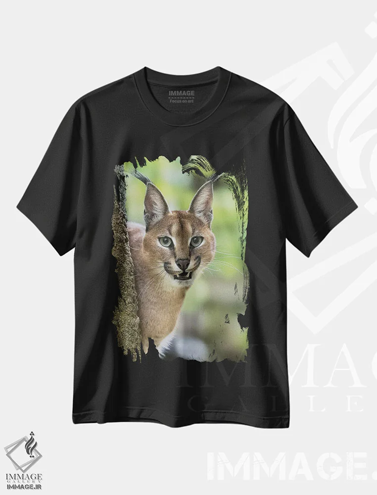 تیشرت مشکی طرح دار – تیشرت حیوانات ,لبخند اثر پاتریک ون بکم immage.ir