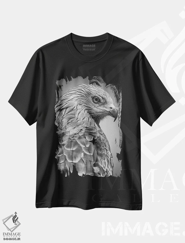 تیشرت مشکی طرح دار – تیشرت گرافیکی ,هوشیار بودن اثر پاتریک ون بکم فروشگاه ایماژ