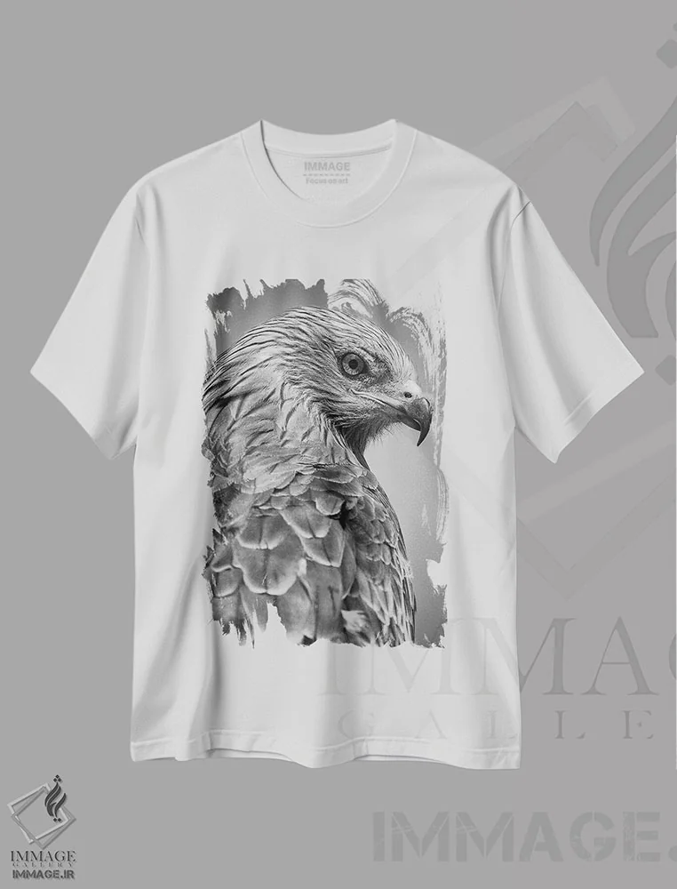 تیشرت سفید طرح دار – تیشرت گرافیکی ,هوشیار بودن اثر پاتریک ون بکم immage.ir