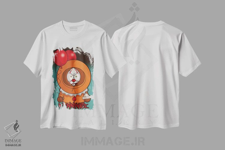 تیشرت سفید طرح دار – تیشرت پاپ کالچر ,کنی وایز اثر پی بی ماهونی آرت فروشگاه ایماژ