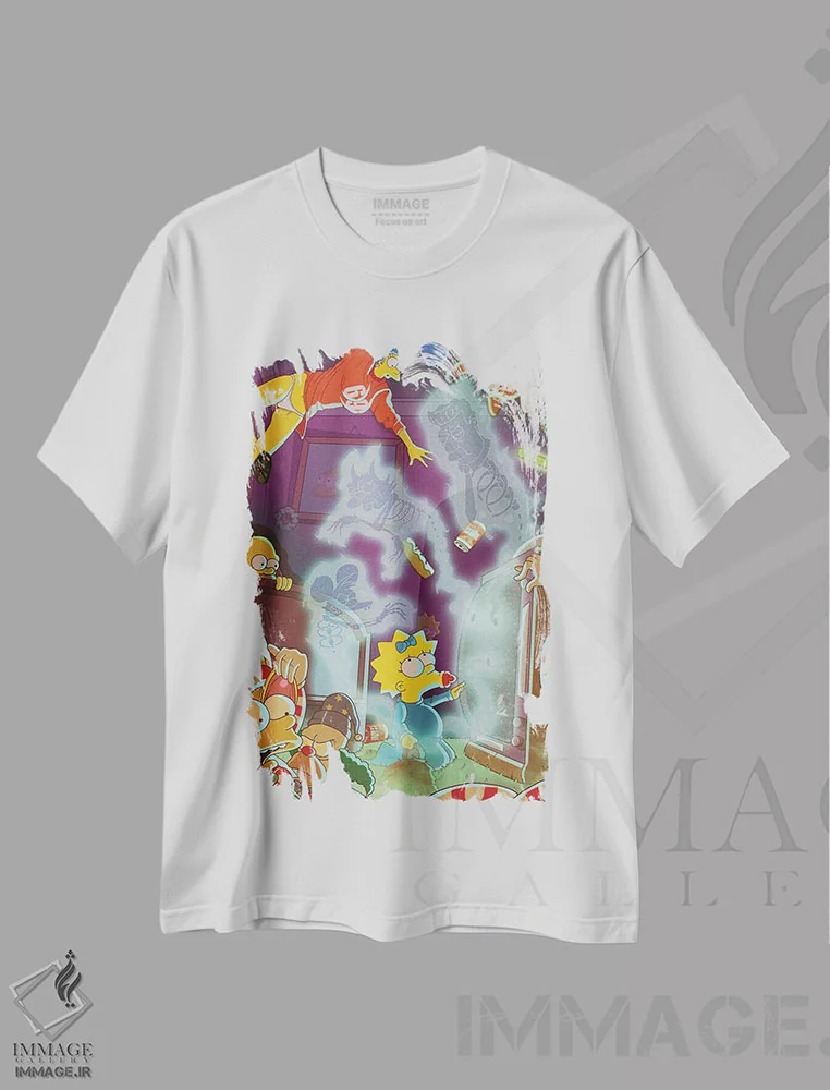 تیشرت سفید طرح دار – تیشرت کارتونی ,اثر پی بی ماهونی آرت فروشگاه ایماژ