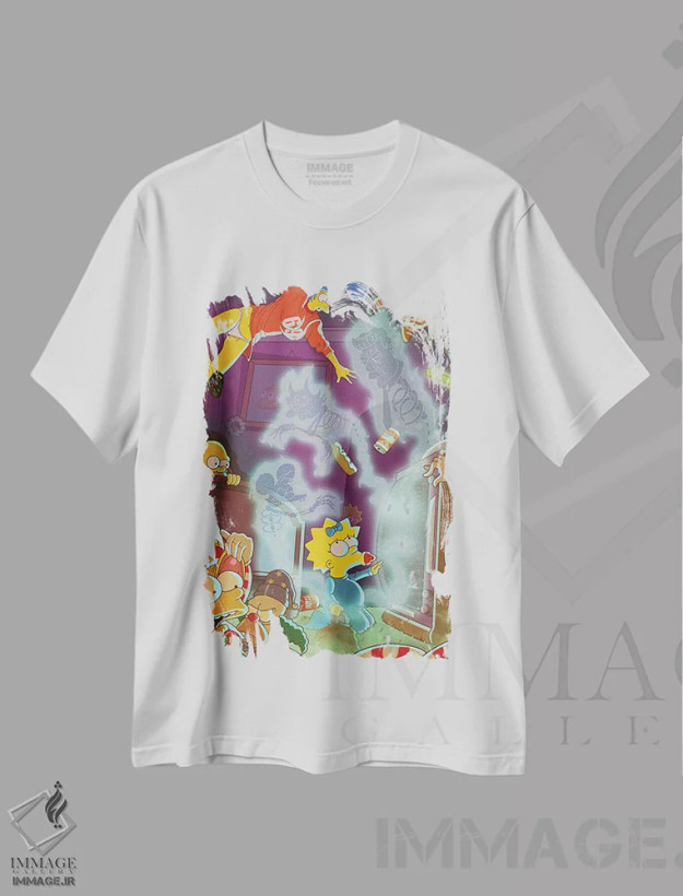 تیشرت سفید طرح دار – تیشرت کارتونی ,اثر پی بی ماهونی آرت فروشگاه ایماژ