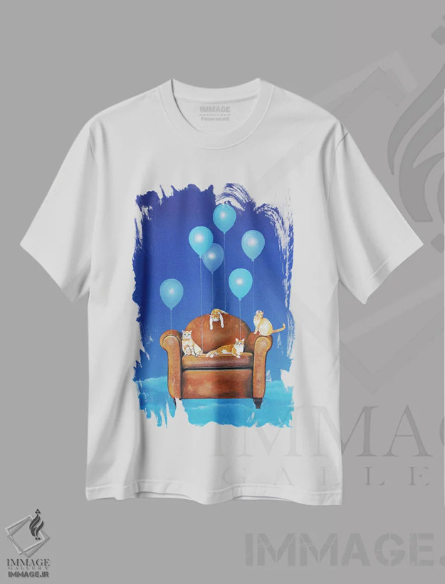 تیشرت سفید طرح دار – تیشرت فانتزی ,آئروکلاب اثر پُل برنارد روسل فروشگاه ایماژ