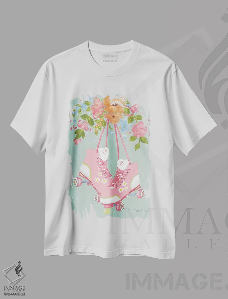 تیشرت سفید طرح دار – تیشرت اسپرت ,بیا شروع کنیم اثر پم بریتون فروشگاه ایماژ