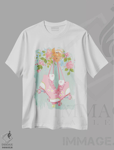 تیشرت سفید طرح دار – تیشرت اسپرت ,بیا شروع کنیم اثر پم بریتون فروشگاه ایماژ