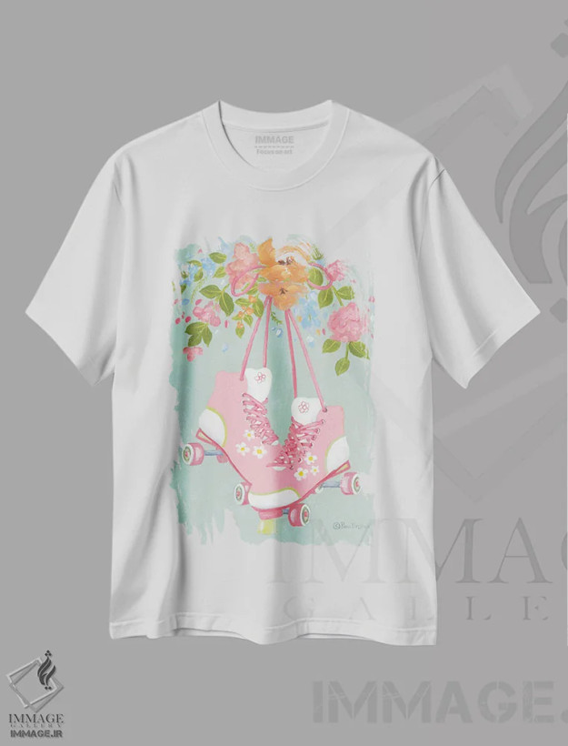 تیشرت سفید طرح دار – تیشرت اسپرت ,بیا شروع کنیم اثر پم بریتون فروشگاه ایماژ