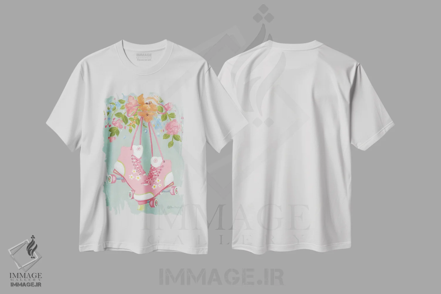 تیشرت سفید طرح دار – تیشرت اسپرت ,بیا شروع کنیم اثر پم بریتون فروشگاه ایماژ