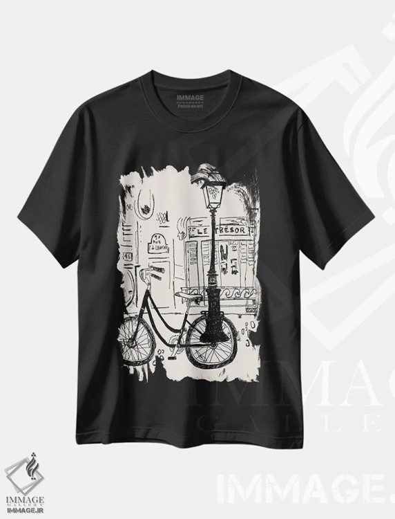 تیشرت مشکی طرح دار – تیشرت شهری ,گنجینه اثر پاسکال برکوویتز immage.ir