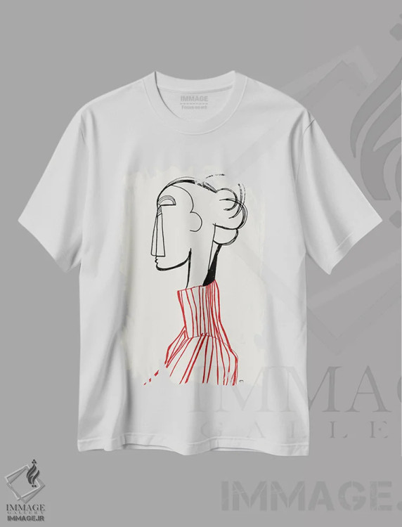 تیشرت سفید طرح دار – تیشرت مد ,هوای مناسب برای لباس بافتنی اثر پاسکال برکوویتز immage.ir