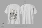تیشرت سفید طرح دار – تیشرت هنری ,دیوار عجایب اثر پاسکال برکوویتز immage.ir