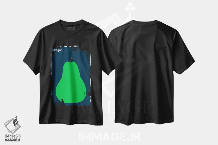 تیشرت مشکی طرح دار – تیشرت مینیمال ,پوسترهای ایالتی اثر پرینت کالکشن فروشگاه ایماژ