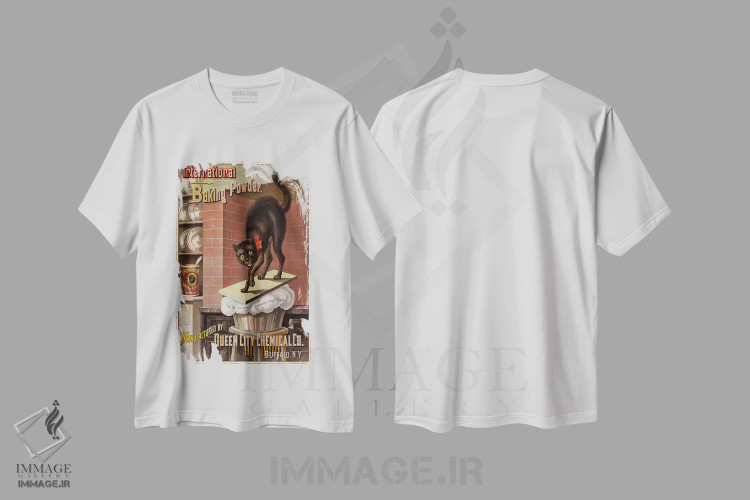 تیشرت سفید طرح دار – تیشرت وینتیج ,فاجعه در آشپزخانه، اثر پرینت کالکشن immage.ir