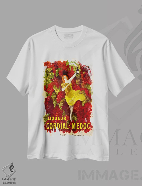 تیشرت سفید طرح دار – تیشرت وینتیج ,لیکور کوردیال-مدوک، جی. آ. جورده اثر پرینت کالکشن فروشگاه ایماژ