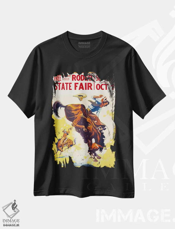تیشرت مشکی طرح دار – تیشرت کلاسیک ,جشنواره دولتی رودئو، روآن اثر پرینت کالکشن فروشگاه ایماژ