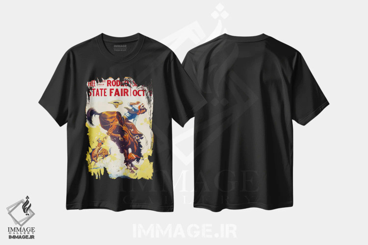 تیشرت مشکی طرح دار – تیشرت کلاسیک ,جشنواره دولتی رودئو، روآن اثر پرینت کالکشن فروشگاه ایماژ
