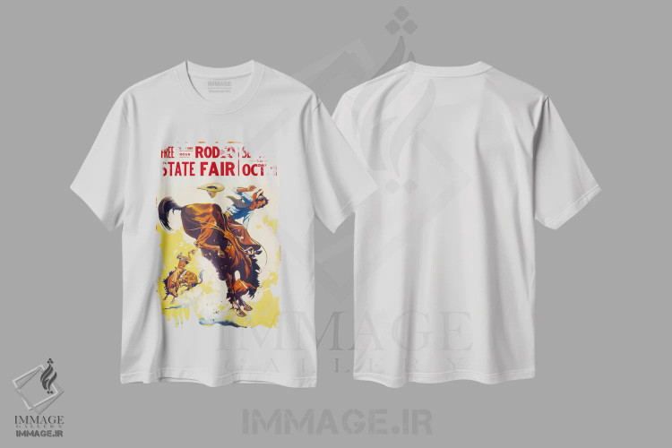 تیشرت سفید طرح دار – تیشرت کلاسیک ,جشنواره دولتی رودئو، روآن اثر پرینت کالکشن immage.ir