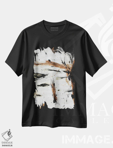 تیشرت مشکی طرح دار – تیشرت مدرن ,نوسان اثر پال چابا فروشگاه ایماژ