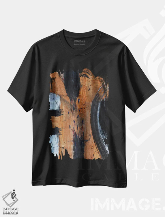 تیشرت مشکی طرح دار – تیشرت هنری ,کلی اثر پال چابا immage.ir