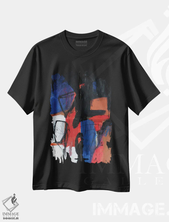 تیشرت مشکی طرح دار – تیشرت انتزاعی ,بخش اثر پال چابا فروشگاه ایماژ