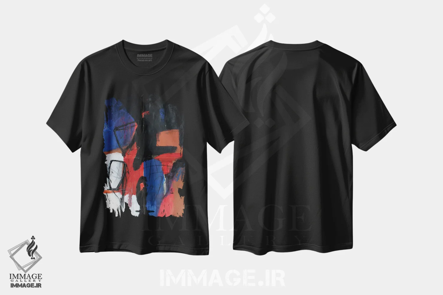 تیشرت مشکی طرح دار – تیشرت انتزاعی ,بخش اثر پال چابا فروشگاه ایماژ