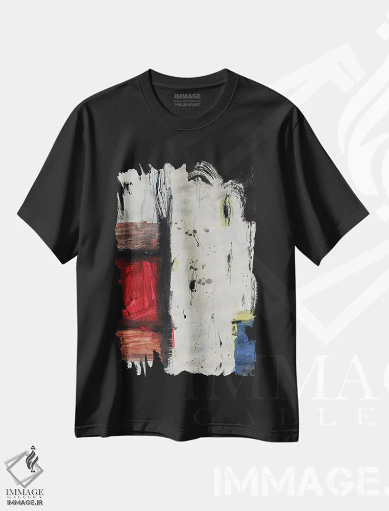 تیشرت مشکی طرح دار – تیشرت هنری ,قبل اثر پال چابا فروشگاه ایماژ
