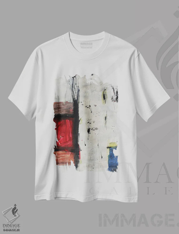 تیشرت سفید طرح دار – تیشرت هنری ,قبل اثر پال چابا immage.ir