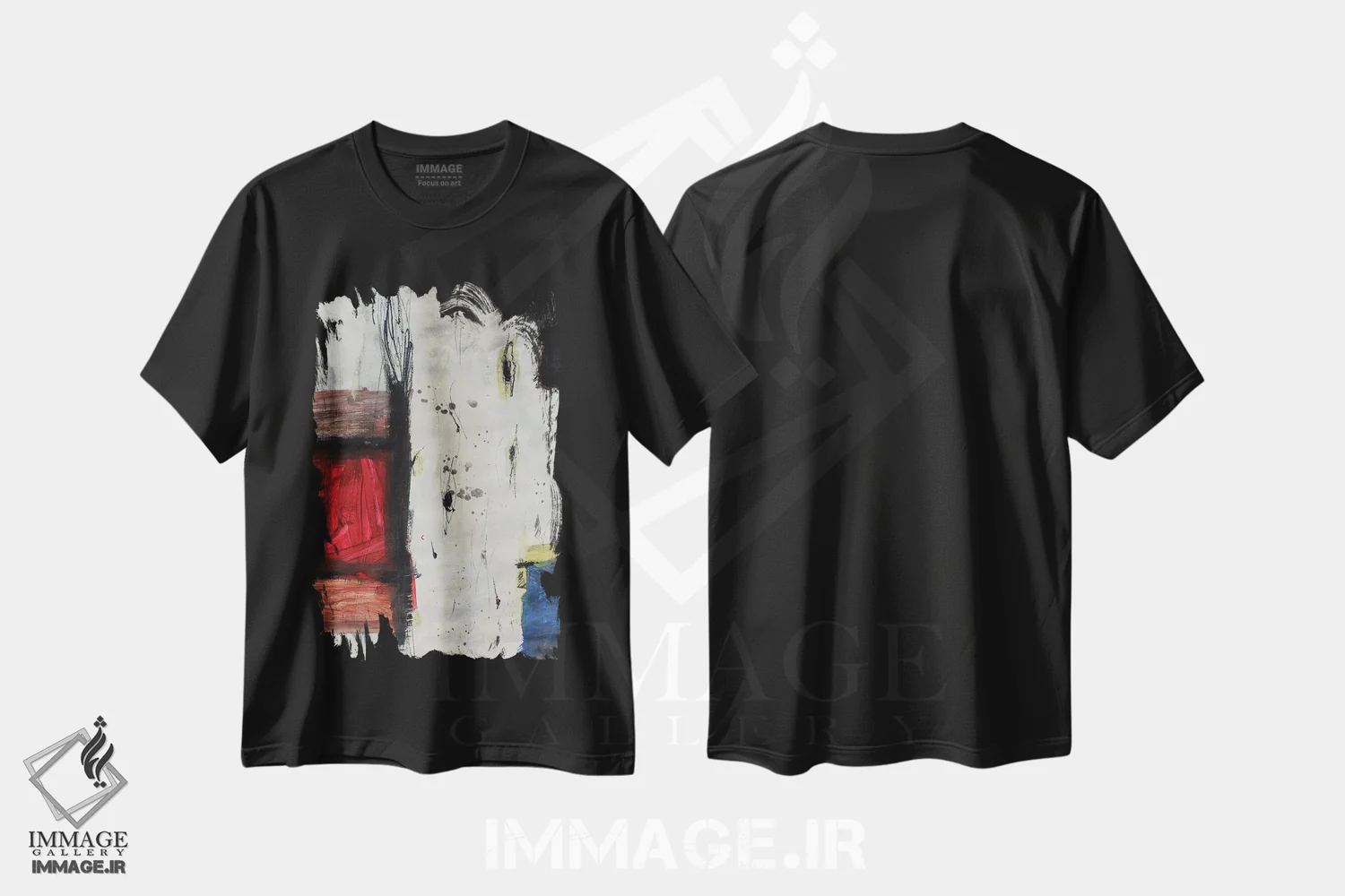 تیشرت مشکی طرح دار – تیشرت هنری ,قبل اثر پال چابا فروشگاه ایماژ