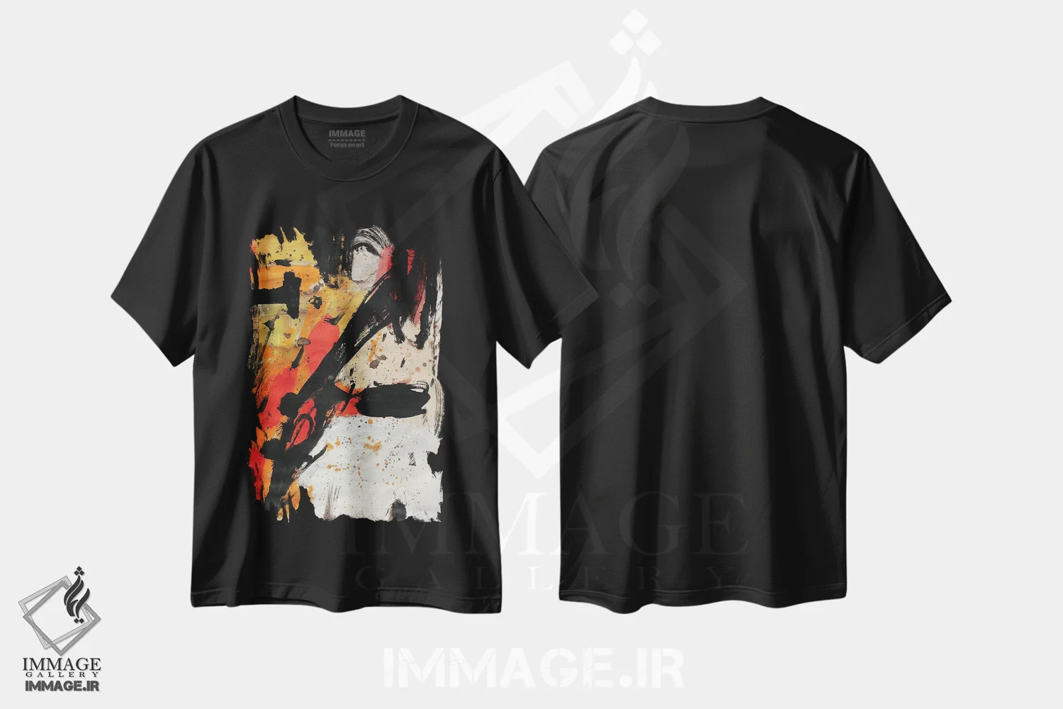 تیشرت مشکی طرح دار – تیشرت هندسی ,شکل اثر پال چابا فروشگاه ایماژ