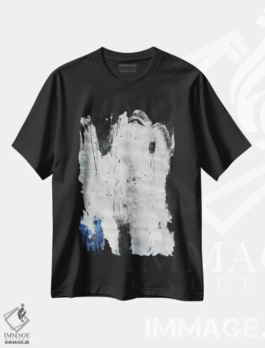 تیشرت مشکی طرح دار – تیشرت مینیمال ,بی صدا اثر پال چابا فروشگاه ایماژ