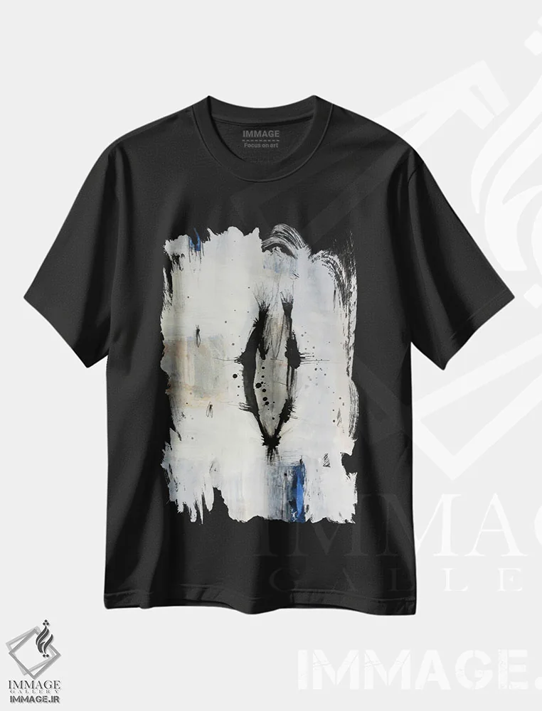 تیشرت مشکی طرح دار – تیشرت هنری ,ریزش اثر پال چابا فروشگاه ایماژ