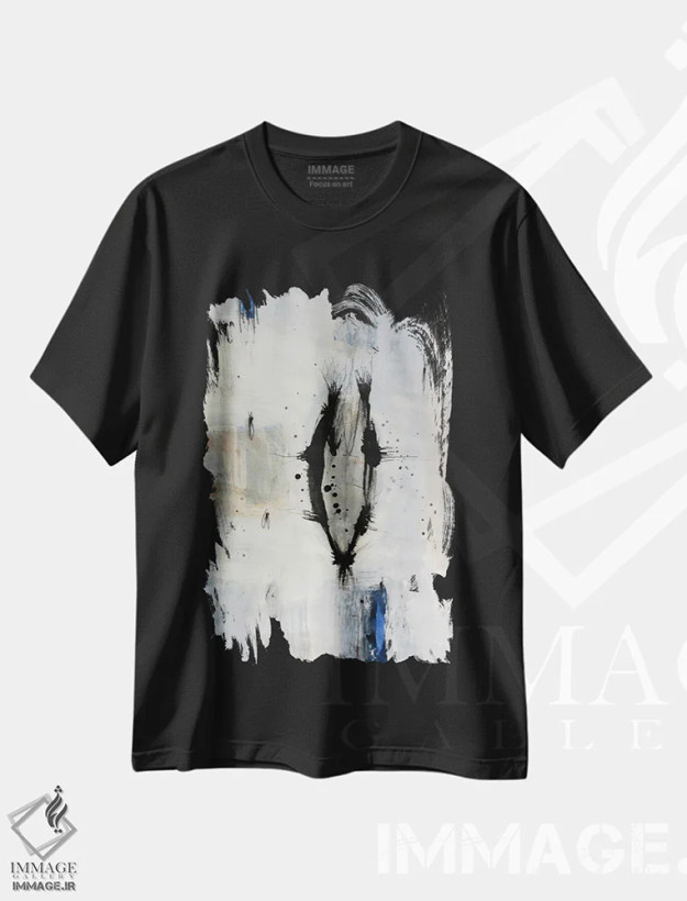 تیشرت مشکی طرح دار – تیشرت هنری ,ریزش اثر پال چابا فروشگاه ایماژ