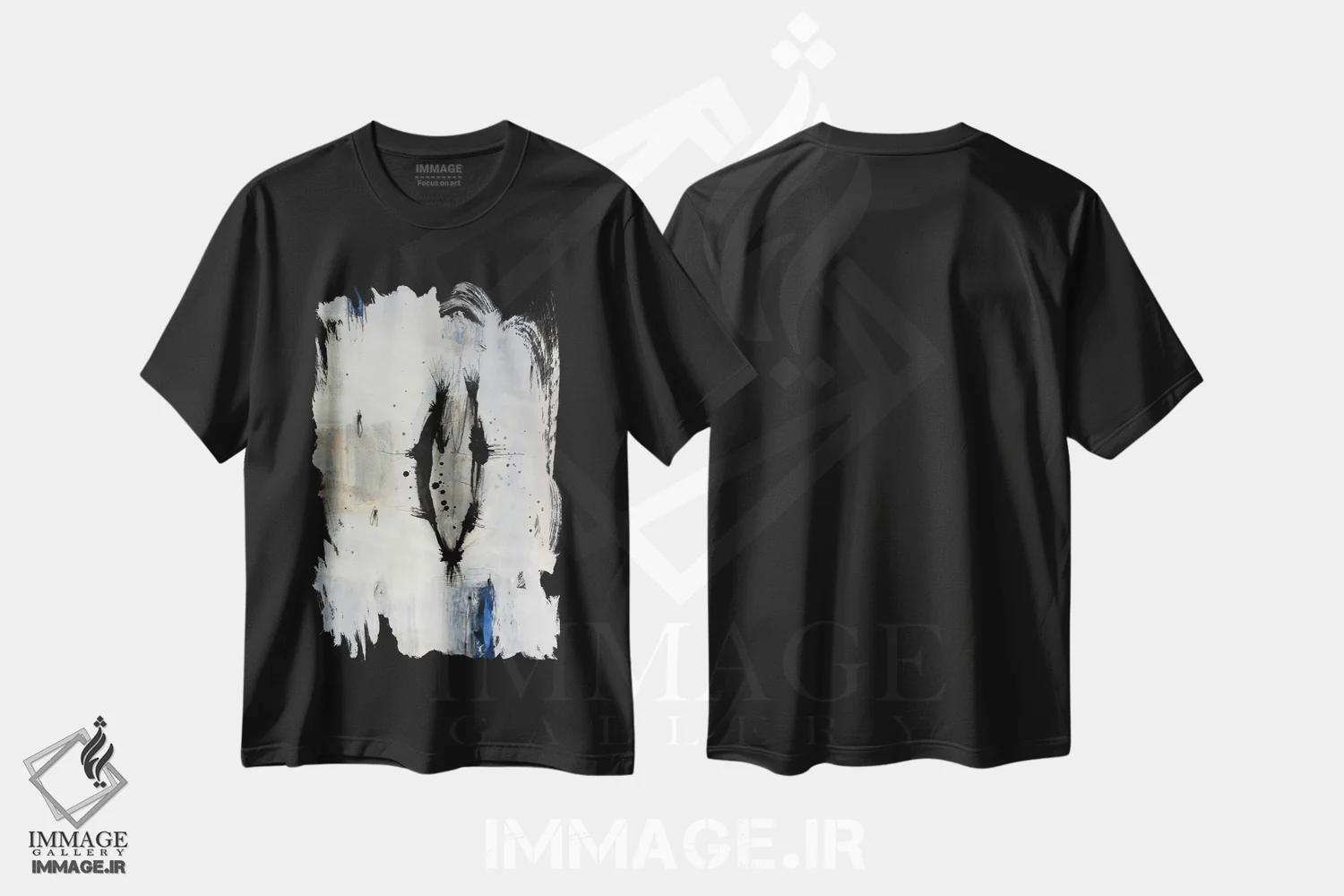 تیشرت مشکی طرح دار – تیشرت هنری ,ریزش اثر پال چابا فروشگاه ایماژ
