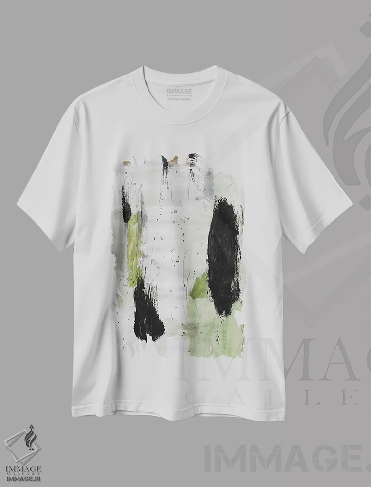 تیشرت سفید طرح دار – تیشرت طبیعت ,کشت اثر پال چابا فروشگاه ایماژ