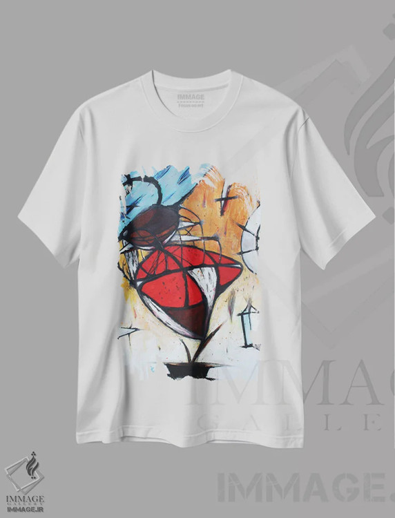 تیشرت سفید طرح دار – تیشرت هنری ,دفتر خاطرات اثر پال چابا فروشگاه ایماژ
