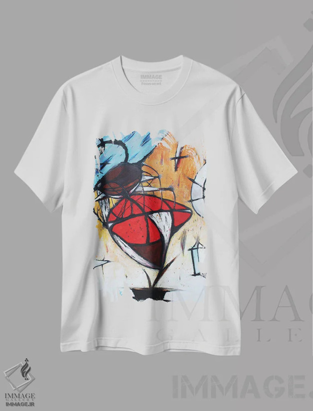 تیشرت سفید طرح دار – تیشرت هنری ,دفتر خاطرات اثر پال چابا فروشگاه ایماژ