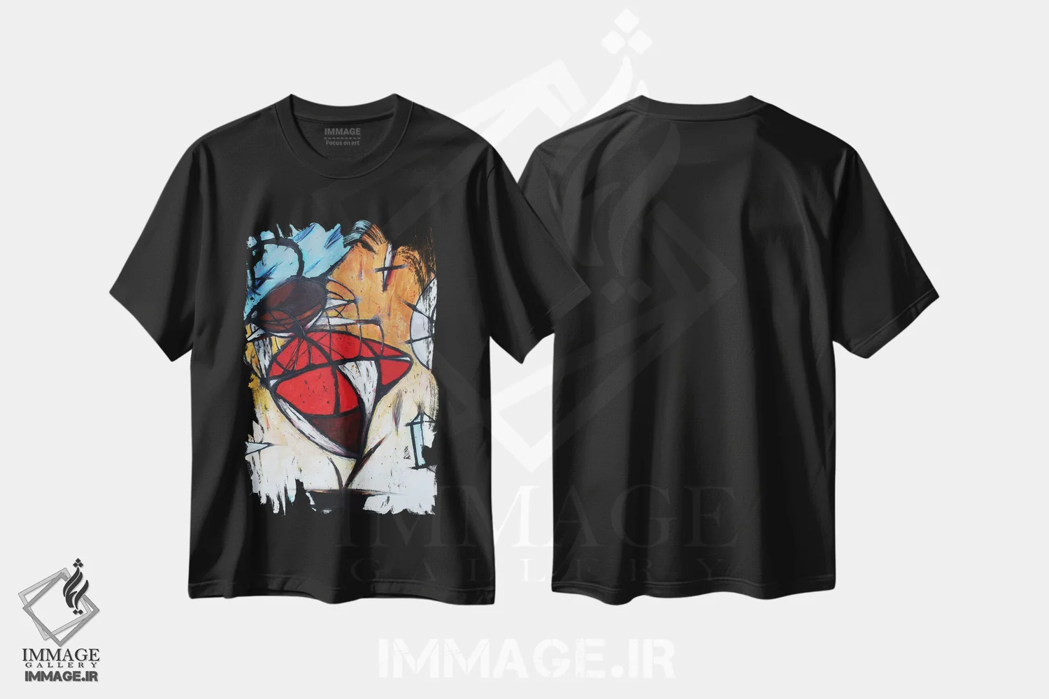 تیشرت مشکی طرح دار – تیشرت هنری ,دفتر خاطرات اثر پال چابا immage.ir
