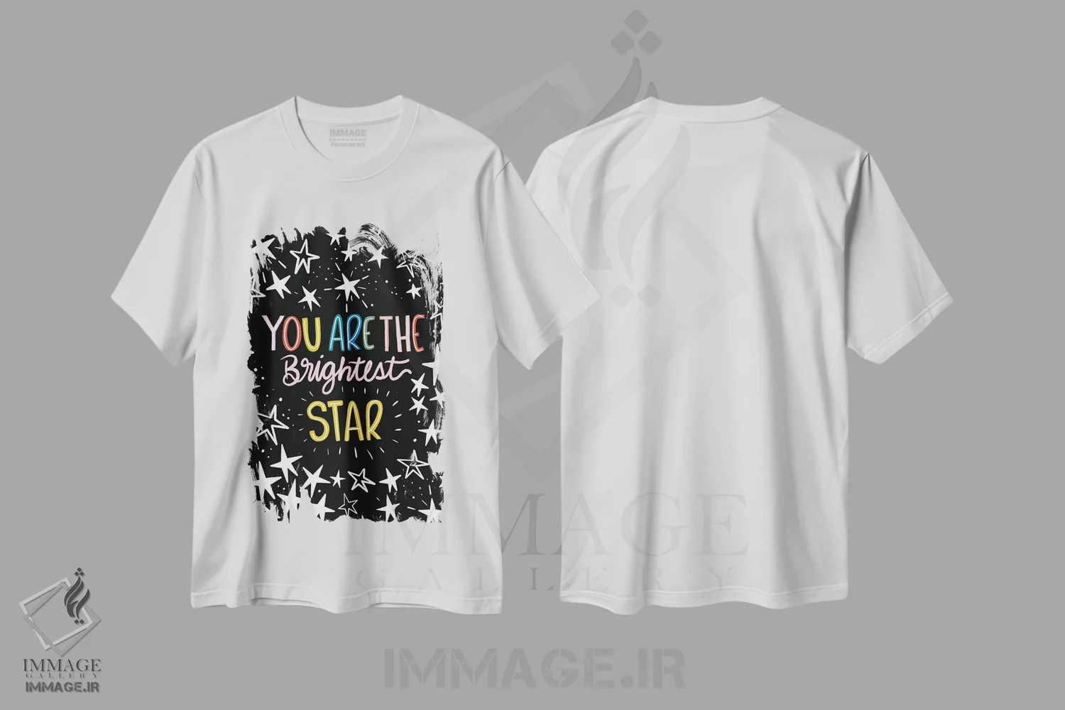 تیشرت سفید طرح دار – تیشرت فانتزی فضایی ,درخشان ترین ستاره اثر کورین لنت immage.ir
