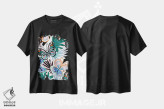 تیشرت مشکی طرح دار – تیشرت طبیعت ,باغ پروانه اثر کورین لنت immage.ir