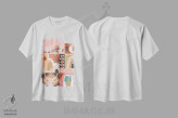 تیشرت سفید طرح دار – تیشرت فانتزی ,رویاهای بیابان اثر کورین لنت فروشگاه ایماژ
