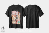 تیشرت مشکی طرح دار – تیشرت فانتزی ,رویاهای بیابان اثر کورین لنت immage.ir