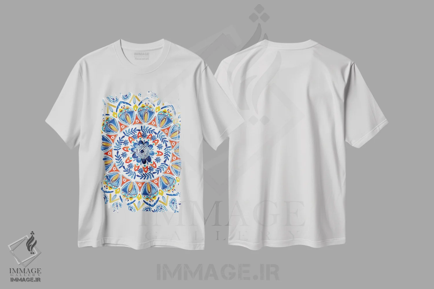 تیشرت سفید طرح دار – تیشرت هندسی ,مدال جهانی اثر کورین لنت immage.ir