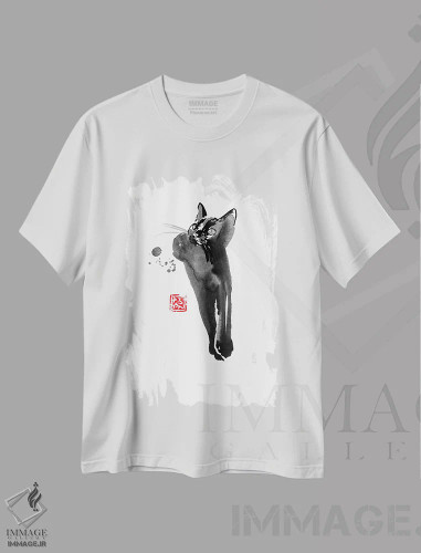 تیشرت سفید طرح دار – تیشرت مینیمال ,صبر اثر پِشان فروشگاه ایماژ