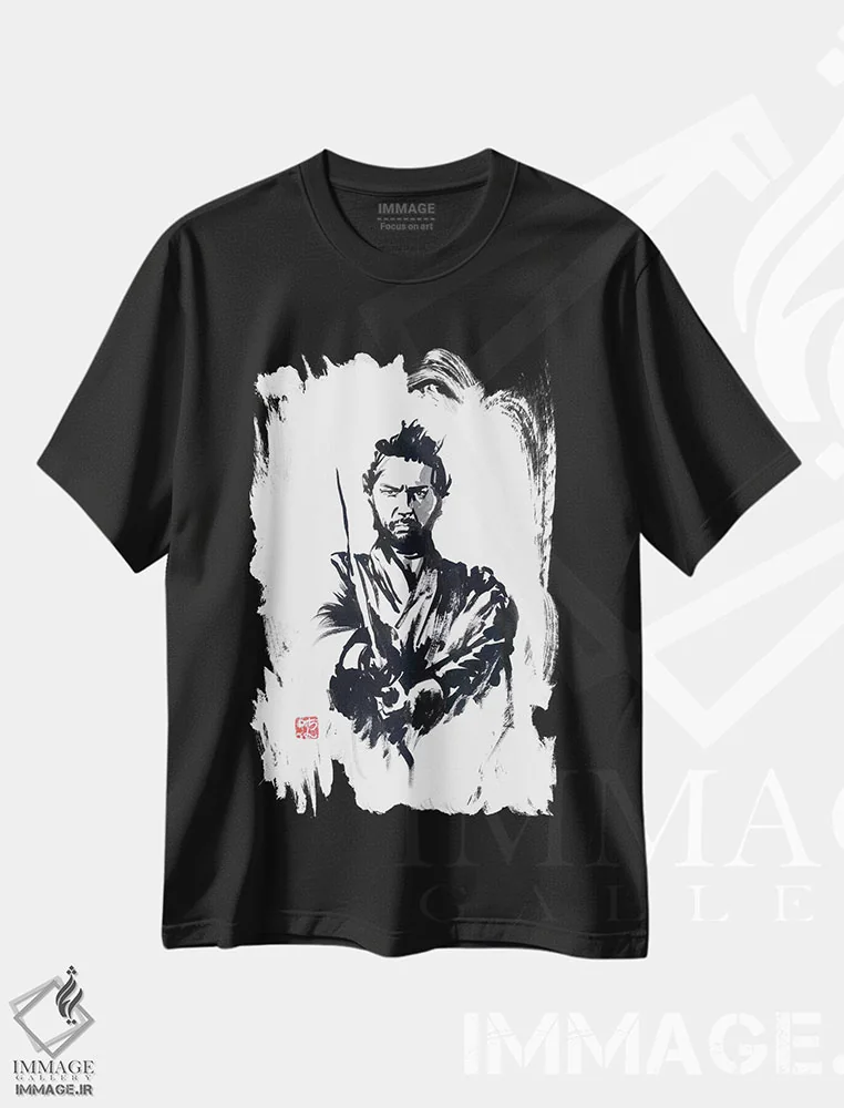 تیشرت مشکی طرح دار – تیشرت گرافیکی ,تاتسویا اثر پِشان فروشگاه ایماژ