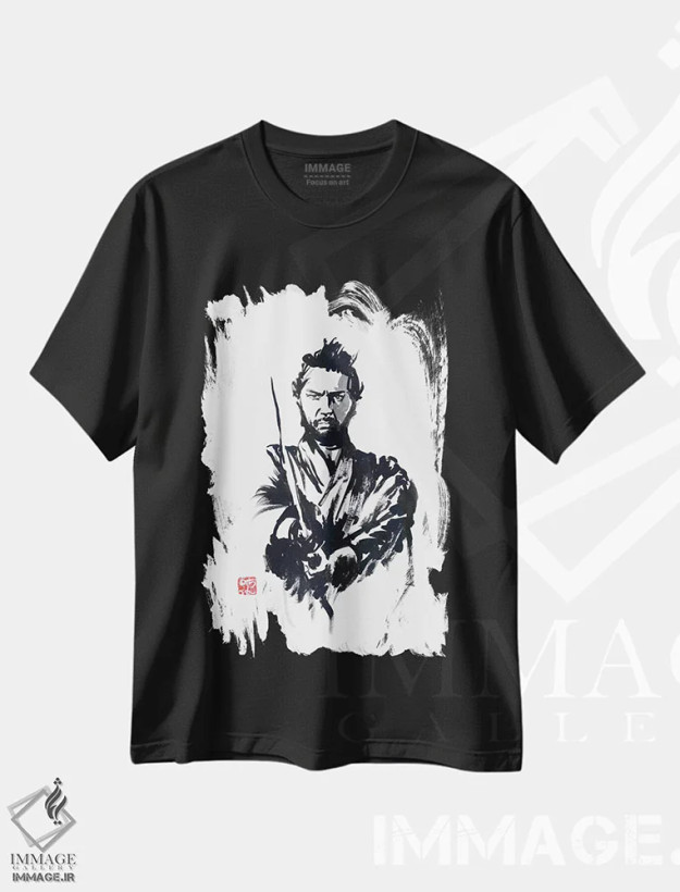 تیشرت مشکی طرح دار – تیشرت گرافیکی ,تاتسویا اثر پِشان فروشگاه ایماژ
