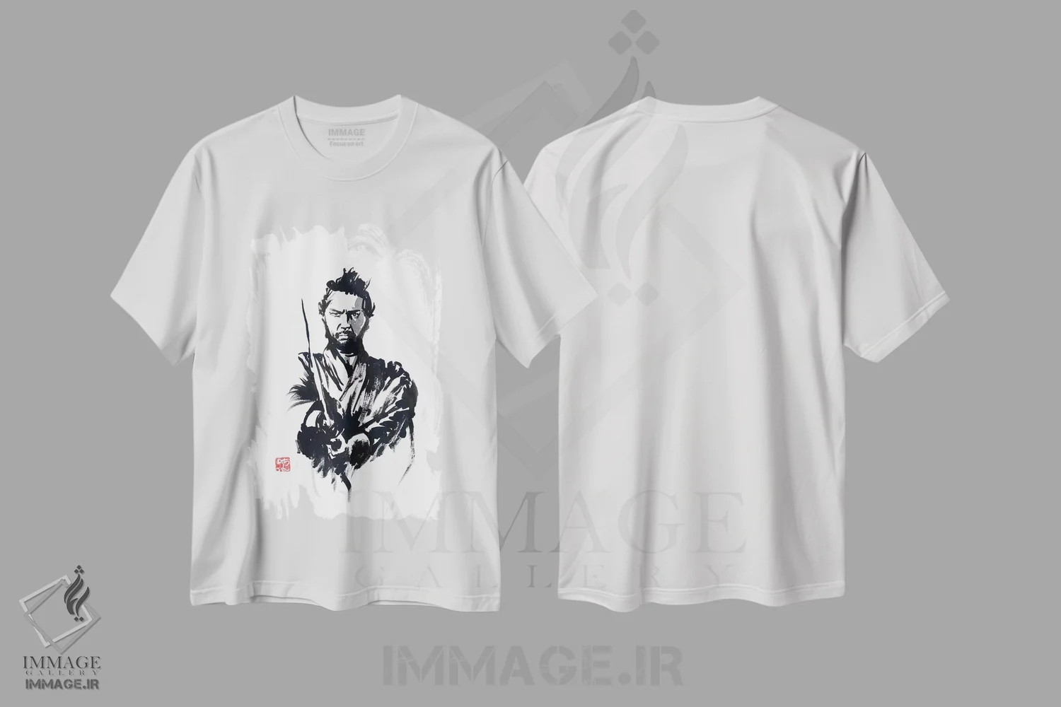 تیشرت سفید طرح دار – تیشرت گرافیکی ,تاتسویا اثر پِشان immage.ir