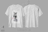 تیشرت سفید طرح دار – تیشرت حیوانات ,گربه گرم و نرم اثر پِشان immage.ir