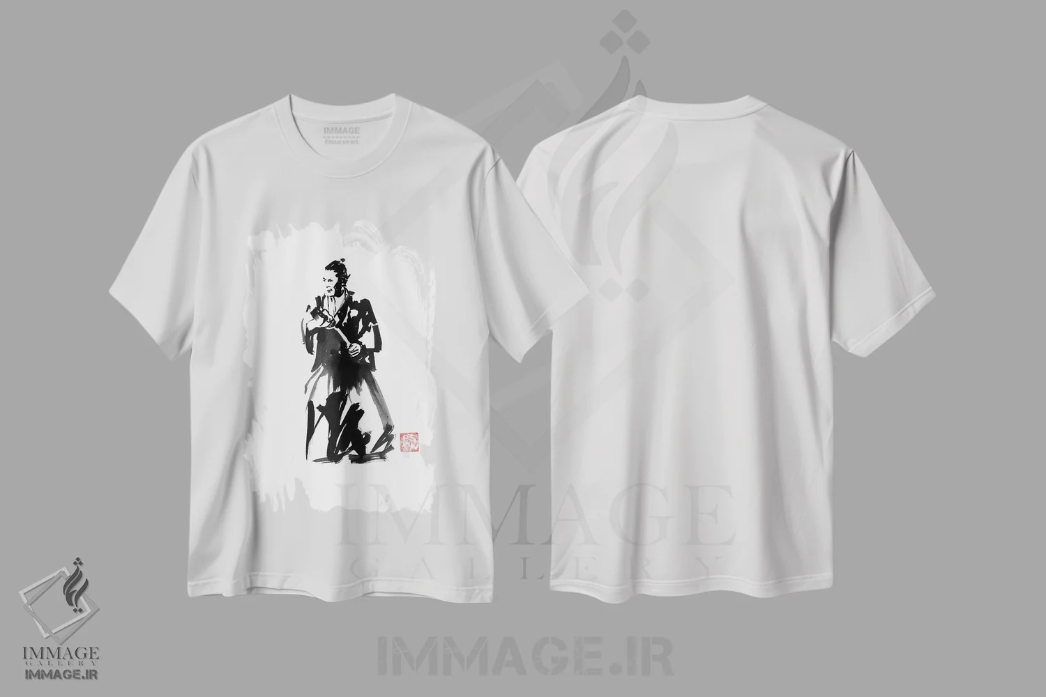 تیشرت سفید طرح دار – تیشرت سامورایی ,یوجیمبو اثر پِشان فروشگاه ایماژ