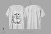 تیشرت سفید طرح دار – تیشرت حیوانات جنگل ,اورانگوتان جوان اثر پِشان فروشگاه ایماژ