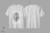تیشرت سفید طرح دار – تیشرت حیوانات ,شکار شیر اثر پِشان فروشگاه ایماژ