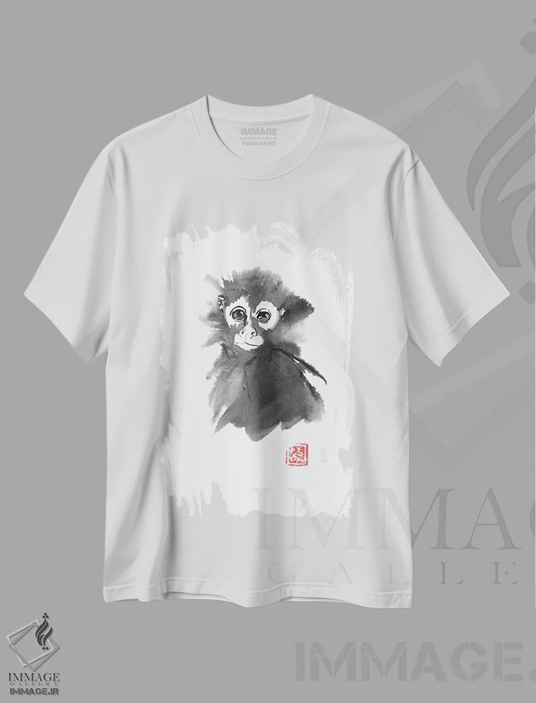 تیشرت سفید طرح دار – تیشرت طبیعت ,مارموزت اثر پِشان immage.ir